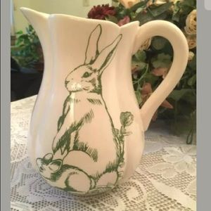 A J Willfred of Sadek Bunny Toile Pitcher Green
